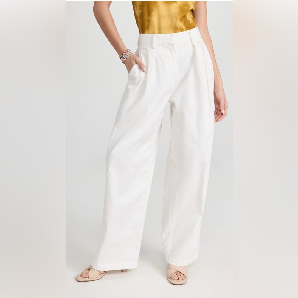 STAUD LUISA PANT IN WHITE - size 4 Long